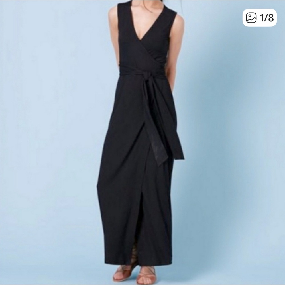 Boden Black Sleeveless Maxi Dress
